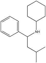 N-(3-methyl-1-phenylbutyl)cyclohexanamine Struktur