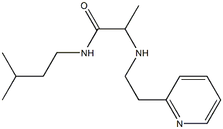 N-(3-methylbutyl)-2-{[2-(pyridin-2-yl)ethyl]amino}propanamide Struktur