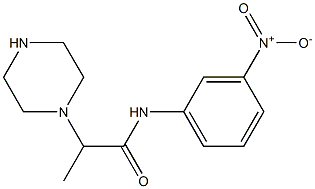 N-(3-nitrophenyl)-2-(piperazin-1-yl)propanamide Struktur