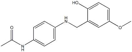 N-(4-{[(2-hydroxy-5-methoxyphenyl)methyl]amino}phenyl)acetamide Struktur