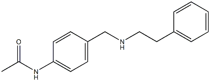 N-(4-{[(2-phenylethyl)amino]methyl}phenyl)acetamide Struktur