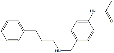 N-(4-{[(3-phenylpropyl)amino]methyl}phenyl)acetamide Struktur