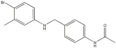 N-(4-{[(4-bromo-3-methylphenyl)amino]methyl}phenyl)acetamide Struktur