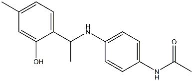 N-(4-{[1-(2-hydroxy-4-methylphenyl)ethyl]amino}phenyl)acetamide Struktur