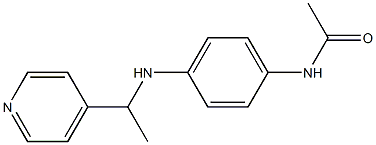 N-(4-{[1-(pyridin-4-yl)ethyl]amino}phenyl)acetamide Struktur