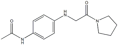 N-(4-{[2-oxo-2-(pyrrolidin-1-yl)ethyl]amino}phenyl)acetamide Struktur