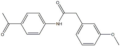 N-(4-acetylphenyl)-2-(3-methoxyphenyl)acetamide Struktur