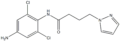 N-(4-amino-2,6-dichlorophenyl)-4-(1H-pyrazol-1-yl)butanamide Struktur