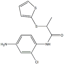 N-(4-amino-2-chlorophenyl)-2-(thiophen-2-ylsulfanyl)propanamide Struktur