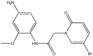 N-(4-amino-2-methoxyphenyl)-2-(5-bromo-2-oxo-1,2-dihydropyridin-1-yl)acetamide Struktur