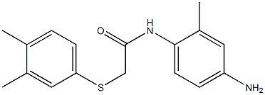 N-(4-amino-2-methylphenyl)-2-[(3,4-dimethylphenyl)sulfanyl]acetamide Struktur