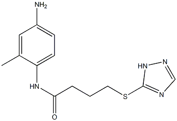 N-(4-amino-2-methylphenyl)-4-(1H-1,2,4-triazol-5-ylsulfanyl)butanamide Struktur