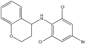 N-(4-bromo-2,6-dichlorophenyl)-3,4-dihydro-2H-1-benzopyran-4-amine Struktur