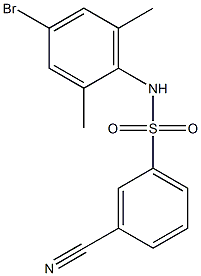 N-(4-bromo-2,6-dimethylphenyl)-3-cyanobenzene-1-sulfonamide Struktur