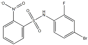 N-(4-bromo-2-fluorophenyl)-2-nitrobenzene-1-sulfonamide Struktur