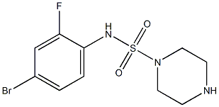 N-(4-bromo-2-fluorophenyl)piperazine-1-sulfonamide Struktur