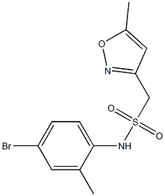 N-(4-bromo-2-methylphenyl)-1-(5-methyl-1,2-oxazol-3-yl)methanesulfonamide Struktur