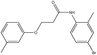 N-(4-bromo-2-methylphenyl)-3-(3-methylphenoxy)propanamide Struktur