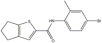 N-(4-bromo-2-methylphenyl)-5,6-dihydro-4H-cyclopenta[b]thiophene-2-carboxamide Struktur