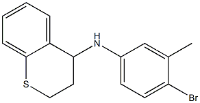 N-(4-bromo-3-methylphenyl)-3,4-dihydro-2H-1-benzothiopyran-4-amine Struktur