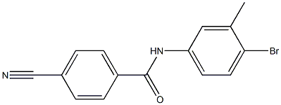 N-(4-bromo-3-methylphenyl)-4-cyanobenzamide Struktur