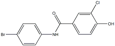 N-(4-bromophenyl)-3-chloro-4-hydroxybenzamide Struktur