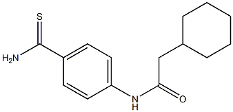 N-(4-carbamothioylphenyl)-2-cyclohexylacetamide Struktur