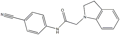 N-(4-cyanophenyl)-2-(2,3-dihydro-1H-indol-1-yl)acetamide Struktur