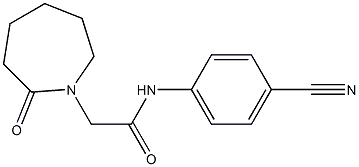 N-(4-cyanophenyl)-2-(2-oxoazepan-1-yl)acetamide Struktur