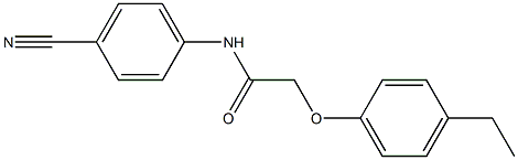 N-(4-cyanophenyl)-2-(4-ethylphenoxy)acetamide Struktur