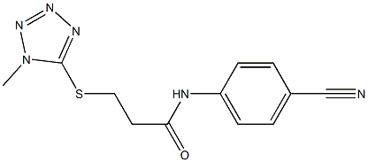 N-(4-cyanophenyl)-3-[(1-methyl-1H-1,2,3,4-tetrazol-5-yl)sulfanyl]propanamide Struktur