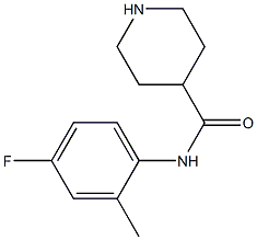 N-(4-fluoro-2-methylphenyl)piperidine-4-carboxamide Struktur