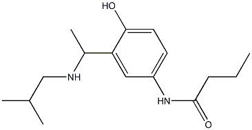 N-(4-hydroxy-3-{1-[(2-methylpropyl)amino]ethyl}phenyl)butanamide Struktur