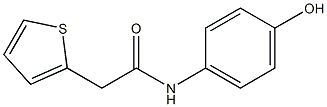 N-(4-hydroxyphenyl)-2-(thiophen-2-yl)acetamide Struktur