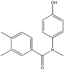 N-(4-hydroxyphenyl)-N,3,4-trimethylbenzamide Struktur