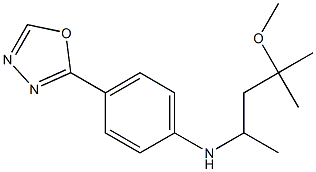 N-(4-methoxy-4-methylpentan-2-yl)-4-(1,3,4-oxadiazol-2-yl)aniline Struktur