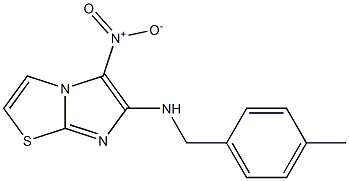 N-(4-methylbenzyl)-5-nitroimidazo[2,1-b][1,3]thiazol-6-amine Struktur