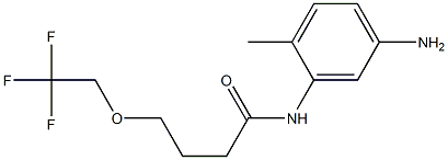 N-(5-amino-2-methylphenyl)-4-(2,2,2-trifluoroethoxy)butanamide Struktur