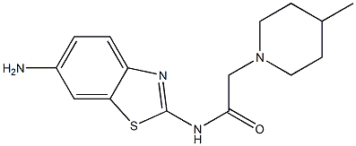 N-(6-amino-1,3-benzothiazol-2-yl)-2-(4-methylpiperidin-1-yl)acetamide Struktur