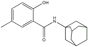 N-(adamantan-1-yl)-2-hydroxy-5-methylbenzamide Struktur