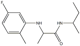 N-(butan-2-yl)-2-[(5-fluoro-2-methylphenyl)amino]propanamide Struktur