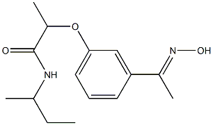 N-(butan-2-yl)-2-{3-[1-(hydroxyimino)ethyl]phenoxy}propanamide Struktur