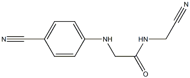 N-(cyanomethyl)-2-[(4-cyanophenyl)amino]acetamide Struktur