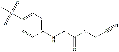 N-(cyanomethyl)-2-[(4-methanesulfonylphenyl)amino]acetamide Struktur