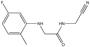 N-(cyanomethyl)-2-[(5-fluoro-2-methylphenyl)amino]acetamide Struktur