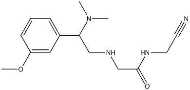 N-(cyanomethyl)-2-{[2-(dimethylamino)-2-(3-methoxyphenyl)ethyl]amino}acetamide Struktur