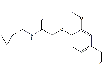 N-(cyclopropylmethyl)-2-(2-ethoxy-4-formylphenoxy)acetamide Struktur