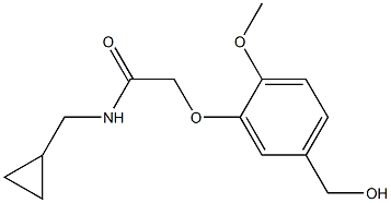 N-(cyclopropylmethyl)-2-[5-(hydroxymethyl)-2-methoxyphenoxy]acetamide Struktur