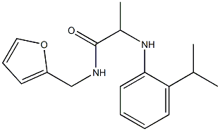 N-(furan-2-ylmethyl)-2-{[2-(propan-2-yl)phenyl]amino}propanamide Struktur