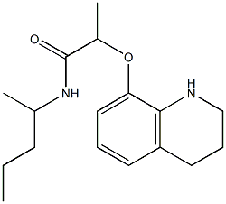 N-(pentan-2-yl)-2-(1,2,3,4-tetrahydroquinolin-8-yloxy)propanamide Struktur